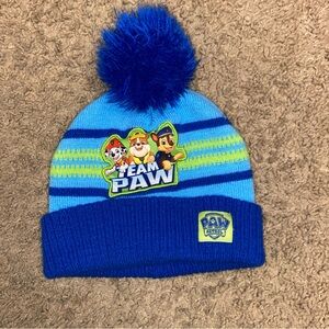 Paw Patrol Blue Striped Beanie with Pom-Pom